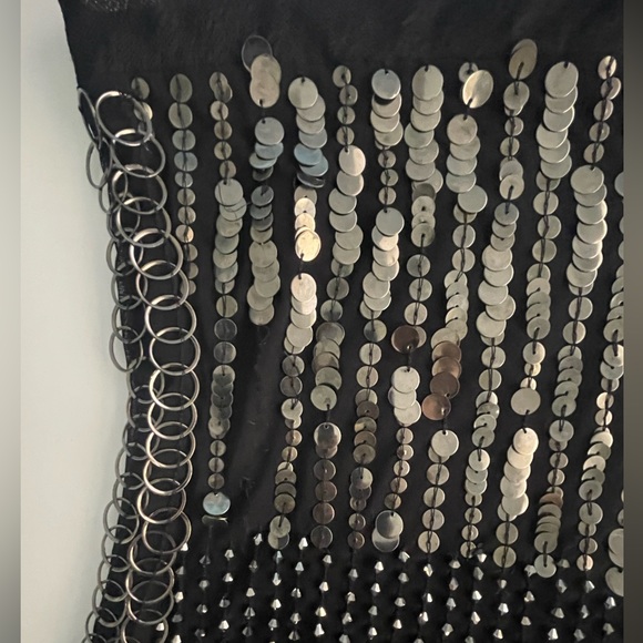 Alice + Olivia Studded Liquid Gun Metal Dress - Picture 8 of 9